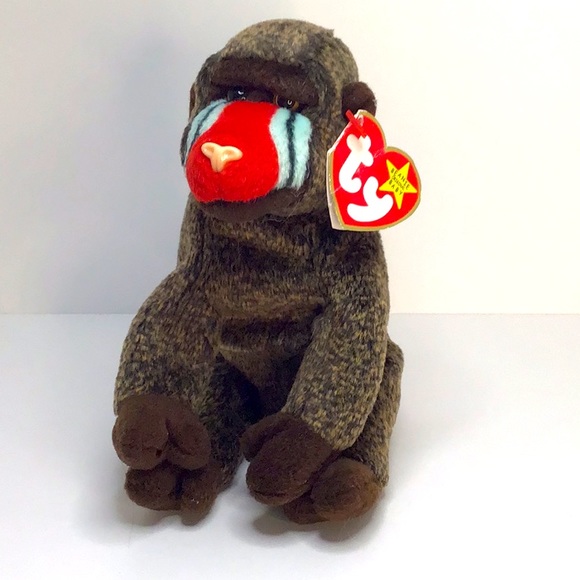 🌈 2000 TY “Cheeks” Beanie Baby Baboon - Picture 4 of 10